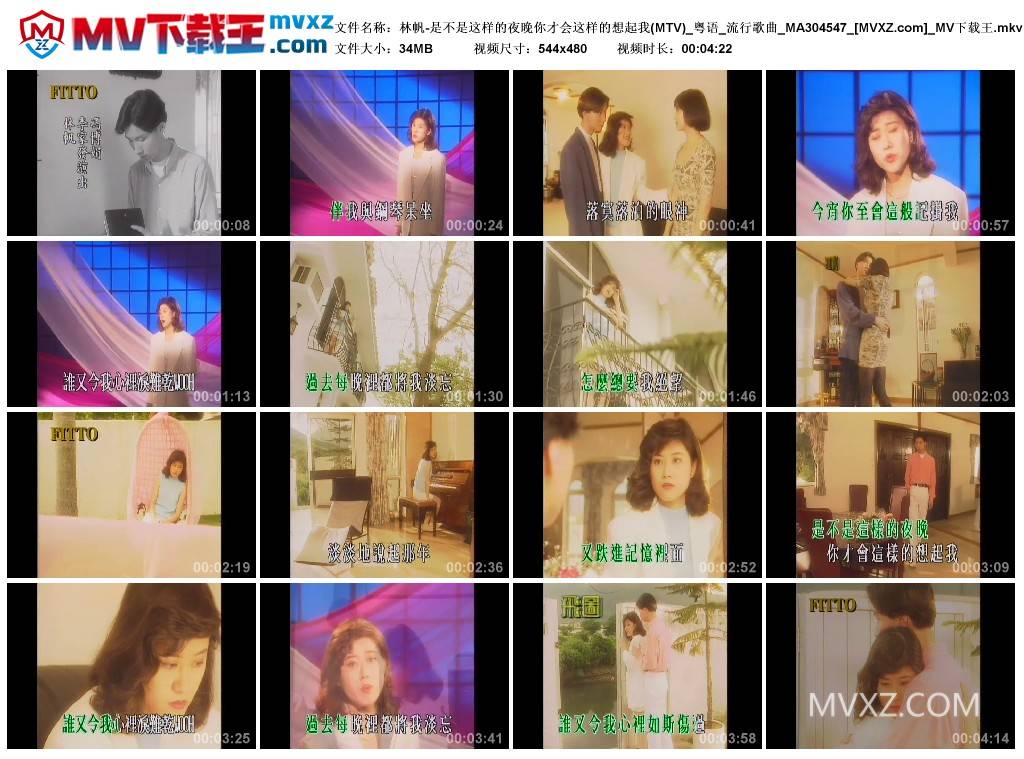 林帆-是不是这样的夜晚你才会这样的想起我(MTV)_粤语_流行歌曲_MA304547